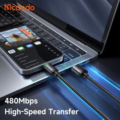 کابل شارژ آیفون لایتنینگ 3 آمپر کارپلی مک دودو مدل Mcdodo CA-2030 طول 1 متر