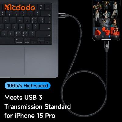 کابل شارژ تایپ سی و انتقال تصویر 100 وات مک دودو USB3 CA-7132 طول 1.2 متر