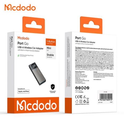 دانگل بلوتوث و گیرنده صدا مک دودو مدل Mcdodo Wireless Audio Receiver OT-8250