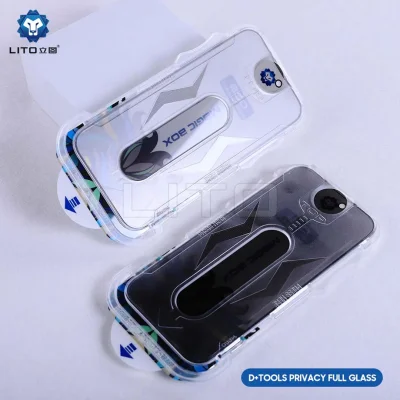 محافظ صفحه نمایش گلس آیفون 17 پرو مکس پرایوسی با کیت نصب آسان لیتو LITO Magic Box iPhone 17 Pro Max