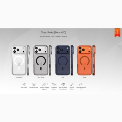 قاب آیفون 17 پرو مکس مگ سیف کجسا Trans-Shield 2mm PC iPhone 17 Pro Max
