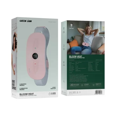 ماساژور برقی قاعدگی و گرم کننده شکم پریودی گرین لاین مدل Bloom Heat GL-MP20