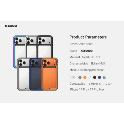 قاب کی زد دوو KZDOO ARES SPORT مناسب آیفون 17 پرو مکس iPhone 17 Pro Max