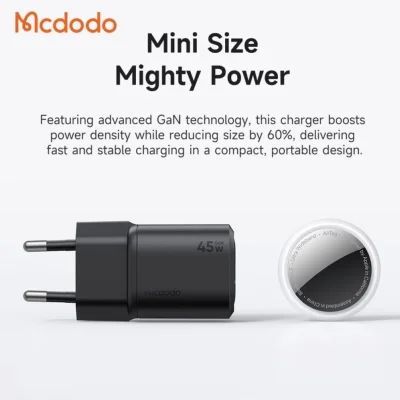 شارژر 45 وات سوپر فست شارژ 2.0 مک دودو Mcdodo Gana Mini 45W CH-439