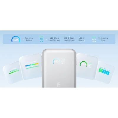 پاوربانک انکر 45 وات با کابل تایپ سی ظرفیت 10000 میلی آمپر ساعت Anker Nano A1638