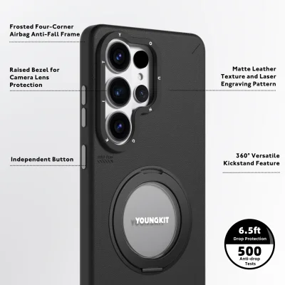 کاور مگ سیف اس 26 اولترا سامسونگ یانگ کیت Youngkit Leather 360 MagSafe S26 Ultra