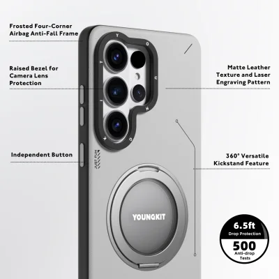 کاور مگ سیف اس 26 اولترا سامسونگ یانگ کیت Youngkit Leather 360 MagSafe S26 Ultra