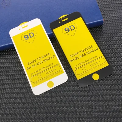 محافظ صفحه نمایش گلس آیفون 6 پلاس و 6S پلاس شیشه ای مدل 9D iPhone 6 Plus/6S Plus