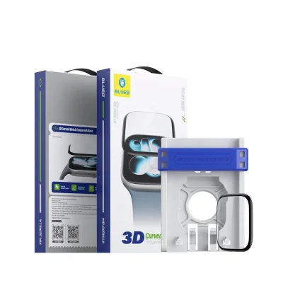 گلس اپل واچ سری 11 و 10 سایز 42 میلی متر با کیت نصب اتوماتیک بلوئو BLUEO 3D Curved