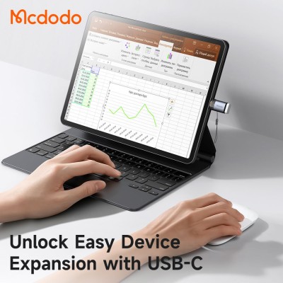 تبدیل اوتی‌جی یو اس بی به تایپ سی مک دودو مدل Mcdodo USB-A 3.0 To USB-C OTG OT-740