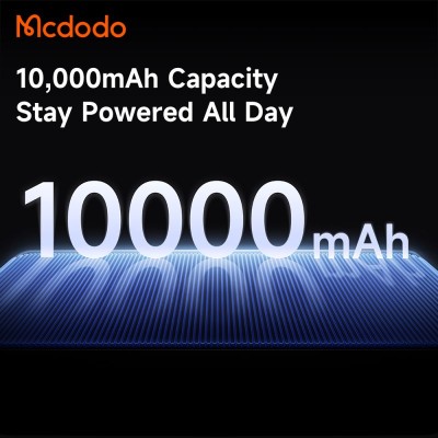 پاوربانک و آداپتور شارژر مک دودو با کابل تایپ سی 30 وات مدل MC-318 ظرفیت 10000 میلی آمپر