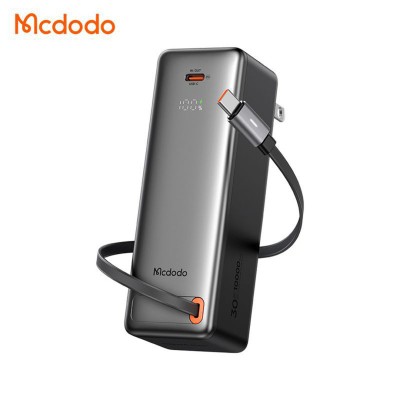 پاوربانک 10000 و آداپتور شارژر 20 وات مک دودو با کابل تایپ سی 30 وات مدل MC-318