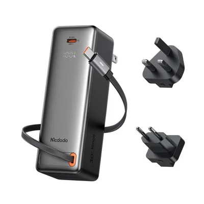 پاوربانک 10000 و آداپتور شارژر 20 وات مک دودو با کابل تایپ سی 30 وات مدل MC-318