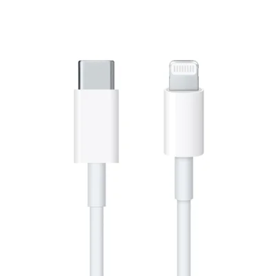 کابل شارژ آیفون تایپ سی به لایتنینگ اصلی اپل طول 1 متر USB-C to Lightning بدون جعبه