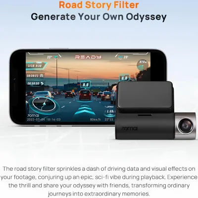 دوربین ثبت وقایع خودرو سونتی مای شیائومی مدل 70Mai A510 Dash Cam Set با دوربین عقب
