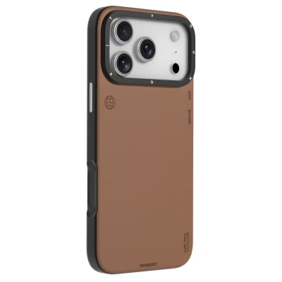 قاب آیفون 17 پرو مکس مگ سیف چرمی یانگ کیت مدل Simple Matte Leather iPhone 17 Pro Max