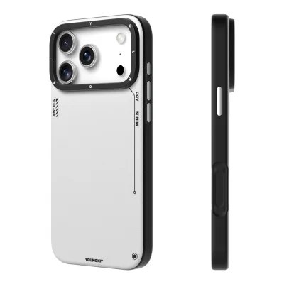کاور مگ سیف چرمی یانگ کیت مدل Simple Matte Leather مناسب آیفون 17 پرو اپل iPhone 17 Pro