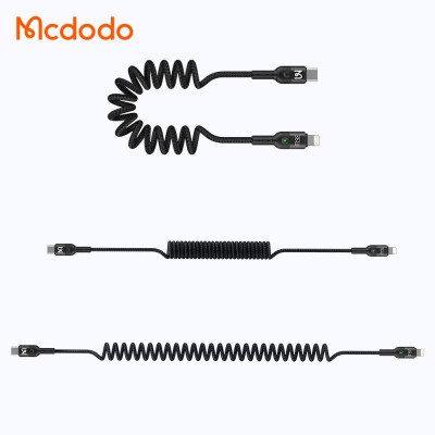 کابل تبدیل تایپ سی به لایتنینگ فنری مک دودو مدل Mcdodo Lightning 36W CA-1960 طول 1.8 متر