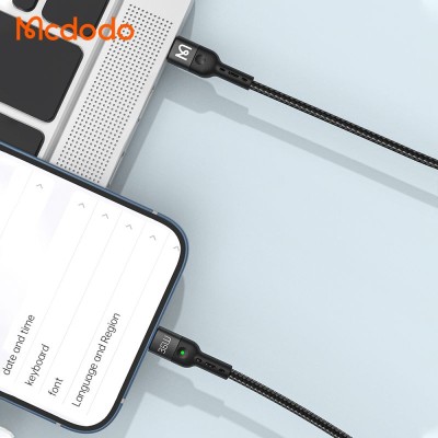 کابل شارژ آیفون تایپ سی به لایتنینگ فنری 36 وات مک دودو مدل Mcdodo CA-1960 طول 1.8 متر