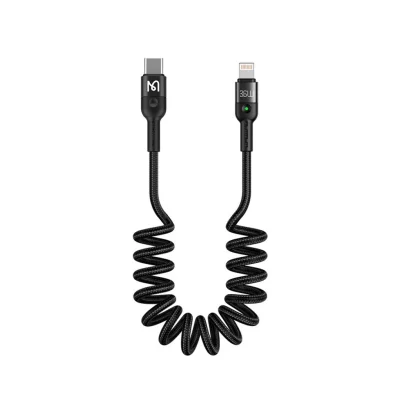 کابل شارژ آیفون تایپ سی به لایتنینگ فنری 36 وات مک دودو مدل Mcdodo CA-1960 طول 1.8 متر