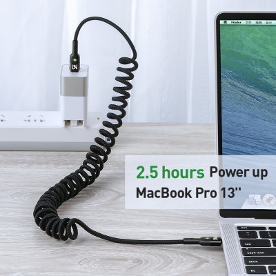 کابل شارژ فنری تایپ سی به تایپ سی 60 وات مک دودو Mcdodo CA-7860 طول 1.8 متر