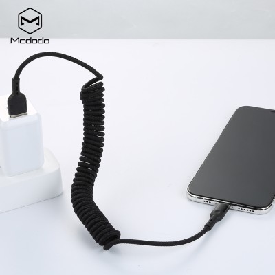 کابل شارژ آیفون لایتنینگ فنری کارپلی مک دودو مدل Mcdodo CA-6410 طول 1.8 متر