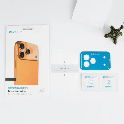 محافظ دور لنز دوربین آیفون 17 پرو کوزوم KUZOOM Invisible Film iPhone 17 Pro