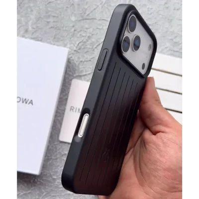 قاب آیفون 17 پرو طرح ریمووا با پکیج و بالاترین کیفیت مدل RIMOWA iPhone 17 Pro
