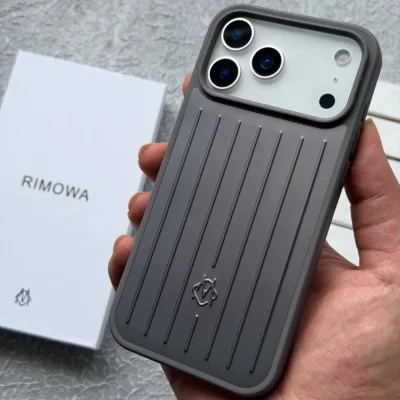 قاب آیفون 17 پرو طرح ریمووا با پکیج و بالاترین کیفیت مدل RIMOWA iPhone 17 Pro