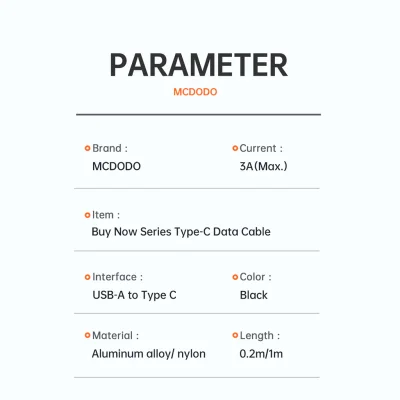 کابل USB به تایپ سی فست شارژ 3 آمپر مک دودو مدل CA-2271 طول 1 متر