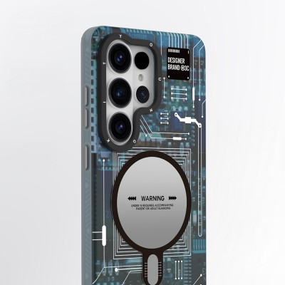 کاور مگ سیف تکنولوژی یانگ کیت مدل Technology Futuristic Circuit مناسب اس 26 اولترا S26 Ultra