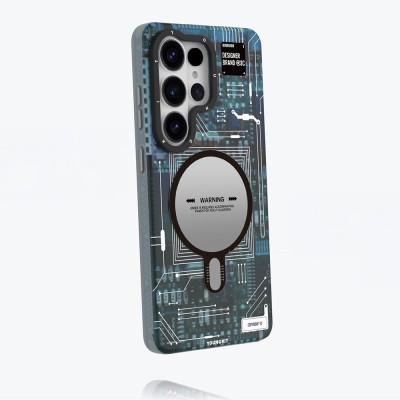 کاور مگ سیف تکنولوژی یانگ کیت مدل Technology Futuristic Circuit مناسب اس 26 اولترا S26 Ultra