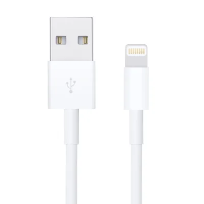 کابل شارژ آیفون لایتنینگ به USB-A اپل طول 1 متر - اصلی سر کارتنی (بدون جعبه)