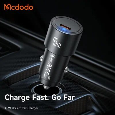 شارژر فندکی سوپر فست شارژ 45 وات مک دودو مدل Obsidian USB-C 45W CC-5340