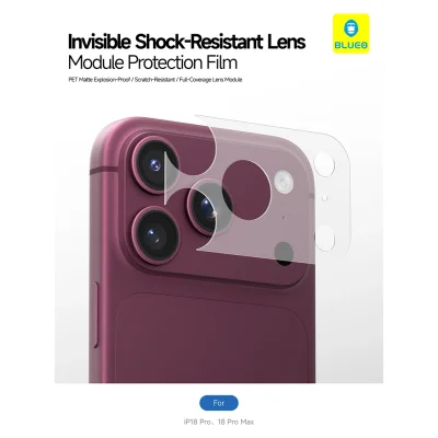 محافظ دور لنز دوربین آیفون 18 پرو بلوئو Blueo Invisible Film iPhone 18 Pro