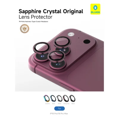 محافظ لنز دوربین آیفون 18 پرو و 18 پرو مکس یاقوت کبود بلوئو BLUEO Sapphire Crystal iPhone 18 Pro/18 Pro Max