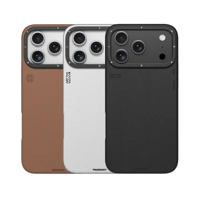 قاب مگ سیف چرمی یانگ کیت Simple Matte Leather مناسب آیفون 18 پرو مکس و 17 پرو مکس iPhone 18 Pro Max/17 Pro Max