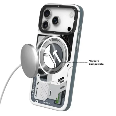 قاب مگ سیف پایه هولدر یانگ کیت CyberPunk Starship مناسب آیفون 18 پرو و 17 پرو iPhone 18 Pro/17 Pro