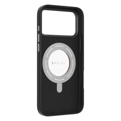قاب مگ سیف چرمی پایه هولدر یانگ کیت Tech Leather 360 مناسب آیفون 18 پرو و 17 پرو iPhone 18 Pro/17 Pro