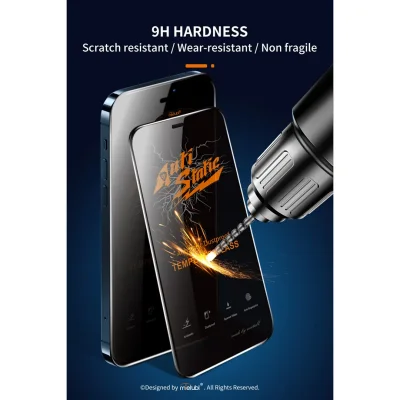 محافظ صفحه نمایش گلس آیفون 12 و 12 پرو شفاف آنتی استاتیک شیشه ای میوتبل iPhone 12/12 Pro