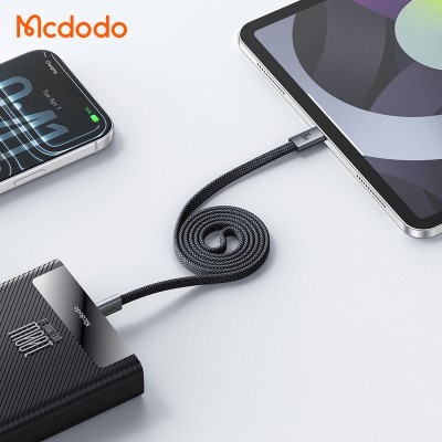 کابل تبدیل تایپ سی به لایتنینگ بدنه آهنربایی مک دودو مدل Mcdodo Lightning 36W CA-9910 طول 1 متر