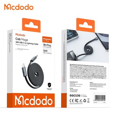 کابل شارژ آیفون تایپ سی به لایتنینگ 36 وات بدنه مگنتی مک دودو مدل Mcdodo CA-9910 طول 1 متر