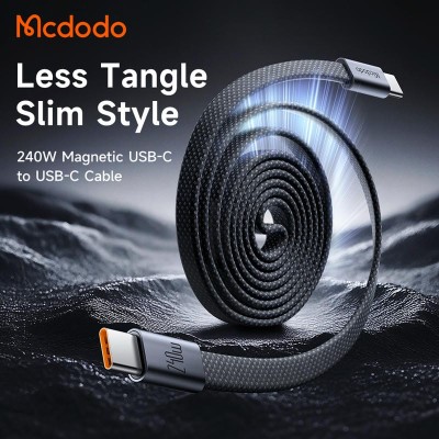 کابل شارژ تایپ سی 240 وات بدنه مگنتی مک دودو Mcdodo PD CA-9900 طول 1.2 متر