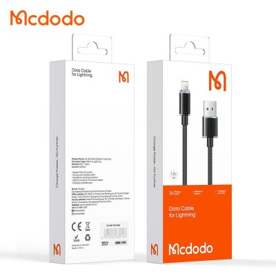 کابل شارژ آیفون لایتنینگ 3 آمپر مک دودو مدل Mcdodo 3A CA-364 طول 1.2 متر