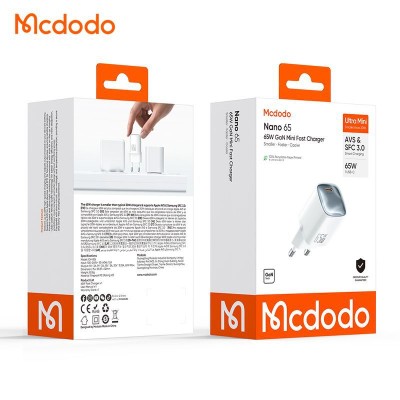 شارژر 65 وات سوپر فست شارژ مک دودو Mcdodo Nano 65W GaN Mini CH-826