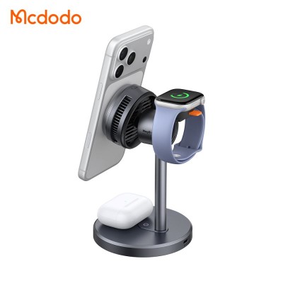 هولدر استند شارژر وایرلس مگنتی 25 وات و فن خنک کننده 3 کاره مک دودو Mcdodo MagQ Ultra CH-6170