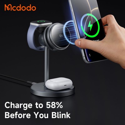 هولدر استند شارژر وایرلس مگنتی 25 وات و فن خنک کننده 3 کاره مک دودو Mcdodo MagQ Ultra CH-6170