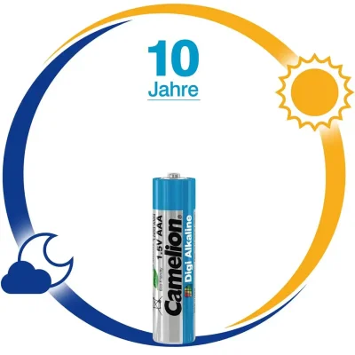 باتری نیم قلمی آلکالاین کملیون مدل AAA Digi Alkaline بسته 4 عددی