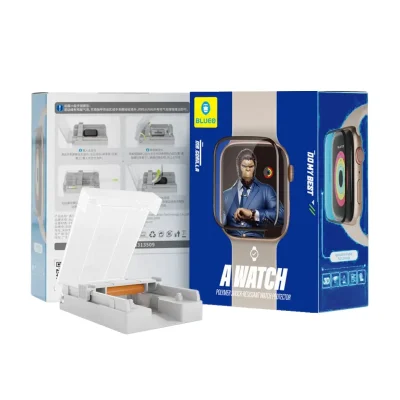 گلس اپل واچ سری 11 و 10 سایز 42 میلی متر با کیت نصب اتوماتیک بلوئو BLUEO 3D Curved Polymer