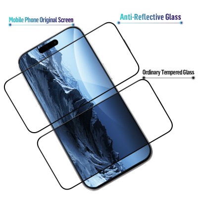 محافظ صفحه نمایش گلس آیفون 17 پرو مکس و 16 پرو مکس ضد انعکاس نور بلوئو AR iPhone 17 Pro Max /16 Pro Max